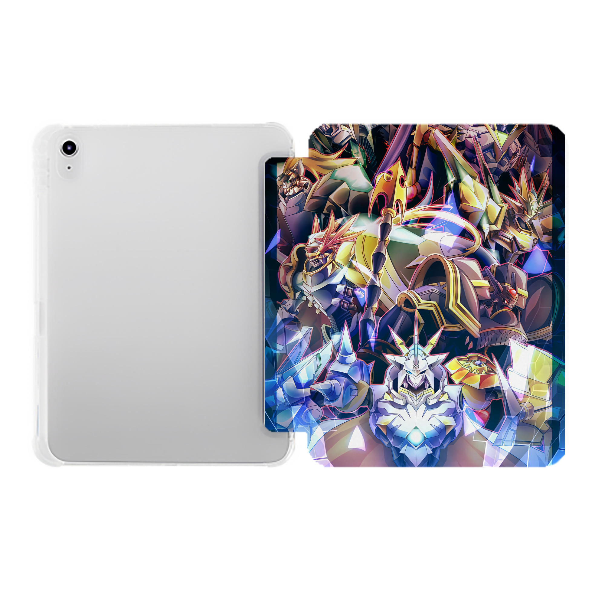 （画像用） Digimon デジタルモンスター/デジモン IPad ケース ペン収納付き 三つ折りスタンド PUレザー×シリコン 対応機種9.5/10.5/10.9インチ